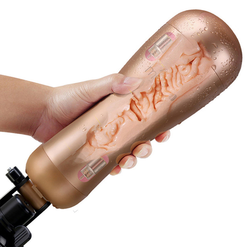 Men Sex Products Rechargeable Hands Free Male Masturbator With Strong Suction Cup Artificial Vagina