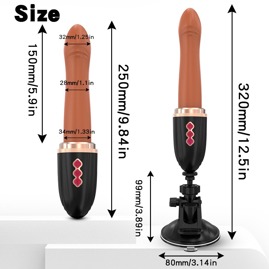 High Speed Telescopic Dildo Vibrator for Women Strong Suction Cup G Spot Vaginal massage Female Masturbation Sex Toys for Woman